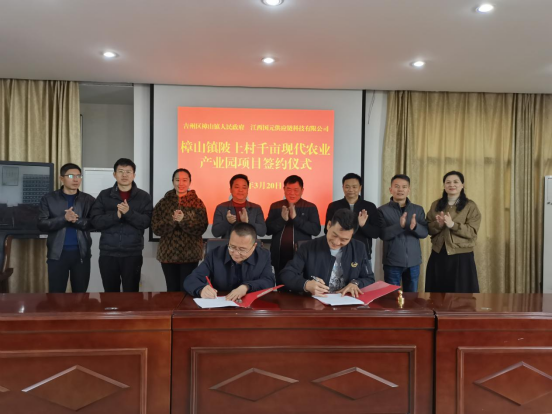 江西国元农业与吉州区樟山镇签定樟山镇千亩现代农业产业园项目